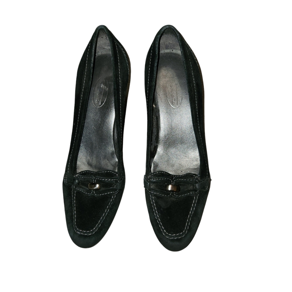 Talbots Suede Heeled Loafers - Picture 3 of 8